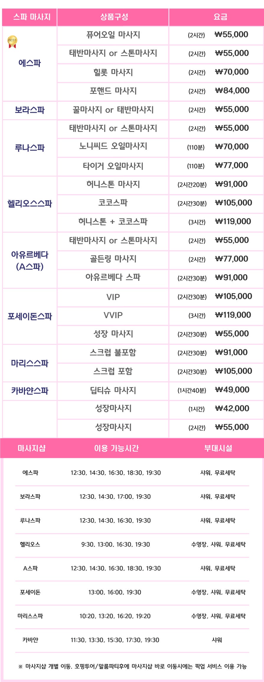 한눈에 요금표 상세 이미지 2